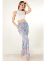 Miorre Çiçek Desenli Kadın Pijama Altı - 001-015120 Mavi farklı açı