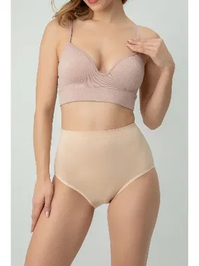Miorre Dikişsiz Yüksek Bel Nefes Alan Terletmeyen Rahat Kalıp Kadın Slip Külot Miorre 001-011223