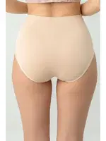 Dikişsiz Yüksek Bel Nefes Alan Terletmeyen Rahat Kalıp Kadın Slip Külot Miorre 001-011223 Ten görsel 4