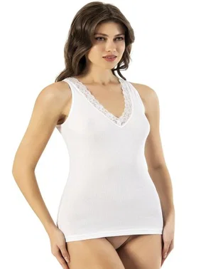 Kota Modal Kaşkorse Geniş Askı Dantel Detaylı Bayan Atlet 6'lı Kota 6656