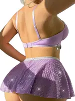 Mor Pullu Fantezi Kostüm Ruselin 2269 Mor görsel 4