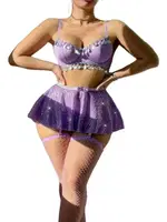 Mor Pullu Fantezi Kostüm Ruselin 2269 Mor görsel 5