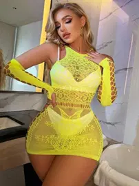 Ruselin Neon Renk Eldivenli Vücut Çoarbı Ruselin