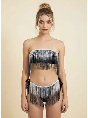 NightLight Püskül Saçaklı Seksi Sütyen Takım Nightlight 3850