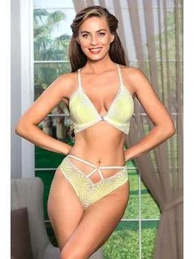 Gallipoli Önden Açilir Bralet Sütyen Ve Slip Külot Takim Sari Gallipoli 32011 - Alternatif Görünüm