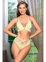 Önden Açilir Bralet Sütyen Ve Slip Külot Takim Sari Gallipoli 32011 Sarı detay görünüm