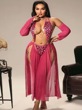 Jesica Bella Pembe Lüks Dekolteli Seksi Fantezi Takım Jesica Bella JB-15041