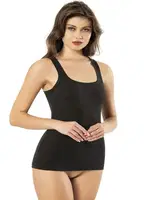 Penye Kaşkorse Kare Yaka Bayan Atlet 6'lı Kota 6476 Siyah