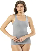 Penye Kaşkorse Kare Yaka Bayan Atlet 6'lı Kota 6476 Karışık Renk farklı açı