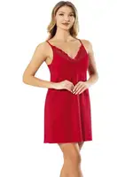 Polyviskon Modelli Gecelik Kota 6217 Kırmızı