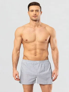 Cacharel Poplin Boxer Cacharel 1113/Düz Koyu Mavi
