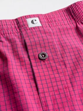 Cacharel Poplin Boxer Cacharel 1113/Kareli Fuşya - Alternatif Görünüm