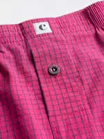 Poplin Boxer Cacharel 1113/Kareli Fuşya Kareli Fuşya detay görünüm