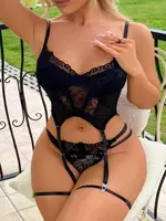 Seksi Siyah Jartiyer Takım Real Passione 7114 Siyah