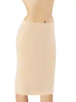 Siyah Kadın Likralı Modal Kapri Jüpon Kota 5102 Ten detay görünüm