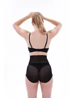 Lazer Tül Slip Hayalet Korse 2706 Siyah detay görünüm