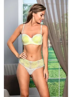 Gallipoli Straplez, Desteksiz Lotus Sütyen Ve Boxer Takim Sari Gallipoli 32003 - Alternatif Görünüm