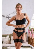 Straplez Sütyen, Jartiyer Ve String Takim Siyah Gallipoli 32182 Siyah detay görünüm