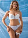 Sütyen Slip Külot ve Bacak Bandı Takım Ekru Gallipoli 32281