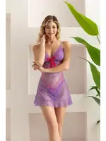 Transparan Babydoll String Takim Lila Gallipoli 32096 Lila