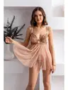Transparan Babydoll Ve String Takim Cappucino Gallipoli 31932