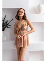 Transparan Babydoll Ve String Takim Cappucino Gallipoli 31932 Cappucino detay görünüm