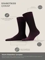 Unisex Diyabetik Bambu Soket Çorap Mısırlı UMDK000021 Siyah görsel 15