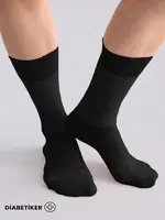 Unisex Diyabetik Bambu Soket Çorap Mısırlı UMDK000021 Siyah görsel 4