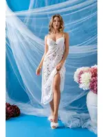 Uzun Gecelik Elbise, Slip Külot Takim Ekru Gallipoli 32291 Ekru detay görünüm