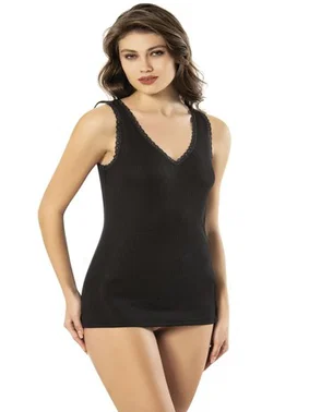 Kota Viskon Raporlu Kaşkorse Dantelli Kadın Atlet 6'lı Kota 6658