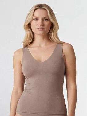 Türen Vizon V Yaka Likralı Pamuklu Atlet Türen 913/Vizon