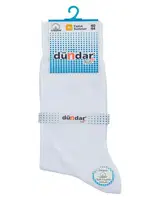 Yazlık İnce 12'li Erkek Pamuklu Çorap 40-44 Dündar 5039 Beyaz detay görünüm