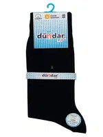 Yazlık İnce 12'li Erkek Pamuklu Çorap 40-44 Dündar 5039 Siyah