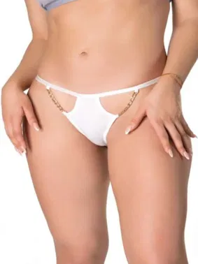 Real Passione Zincirli Beyaz Kadın String Külot Real Passione 348