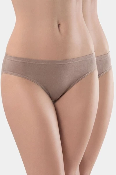 Kadın Vizon 2li Pamuklu Bikini Külot Türen 230/Vizon