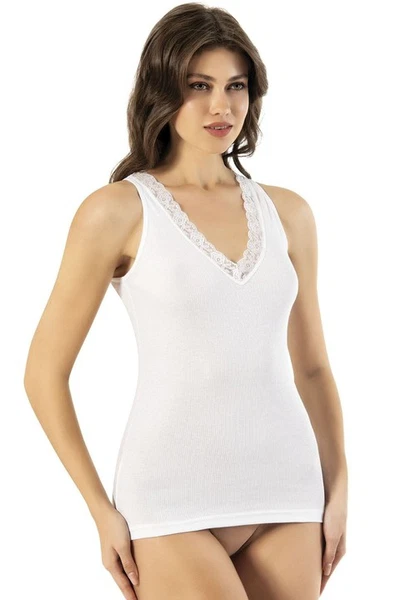 Modal Kaşkorse Geniş Askı Dantel Detaylı Bayan Atlet 6'lı Kota 6656